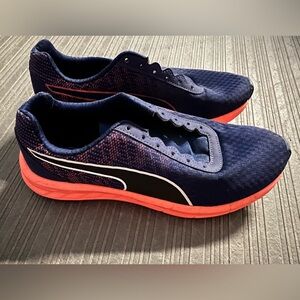 Puma Men's Navy and Orange Athletic Shoes
